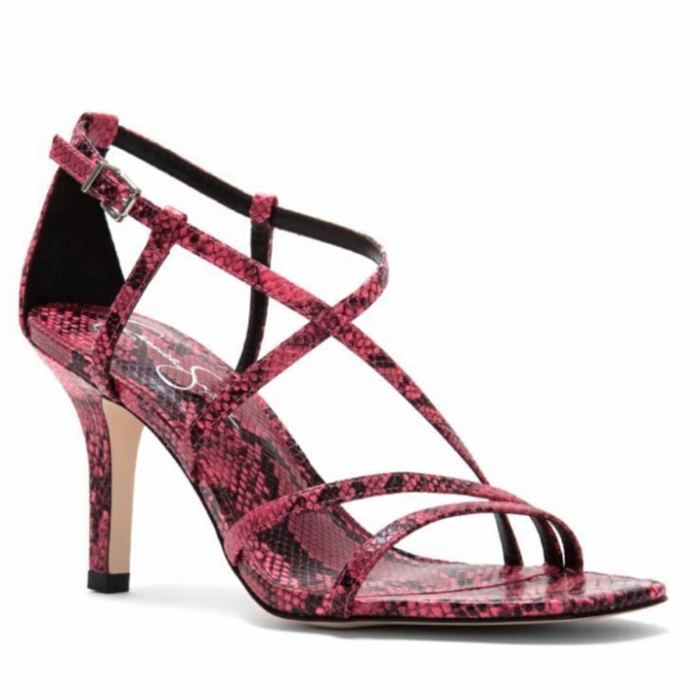 Jessica Simpson Omyra Pink Boa High Heel Sandal